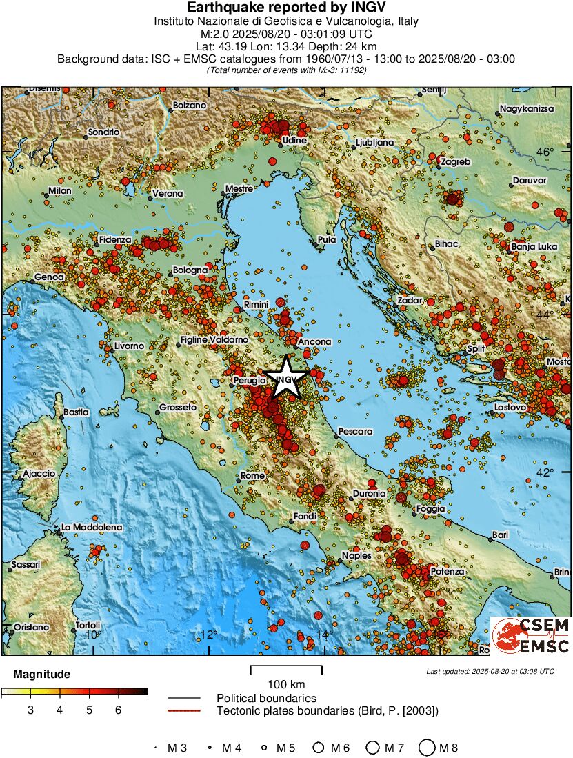 regional magnitude historical seismicity
