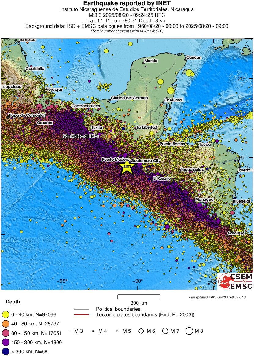 wide historical seismicity