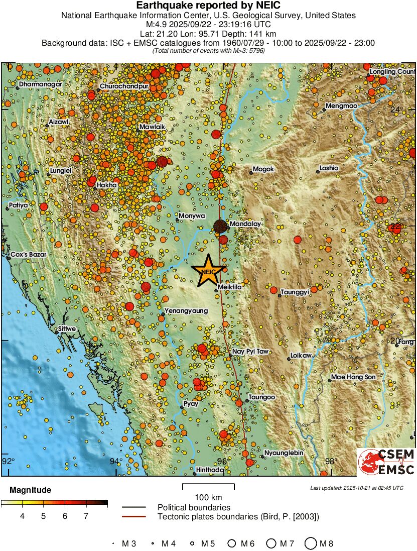 regional magnitude historical seismicity