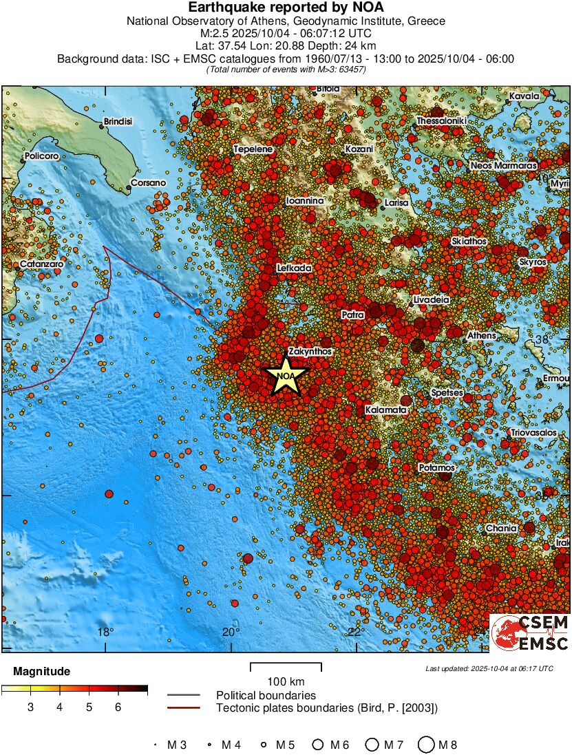 regional magnitude historical seismicity