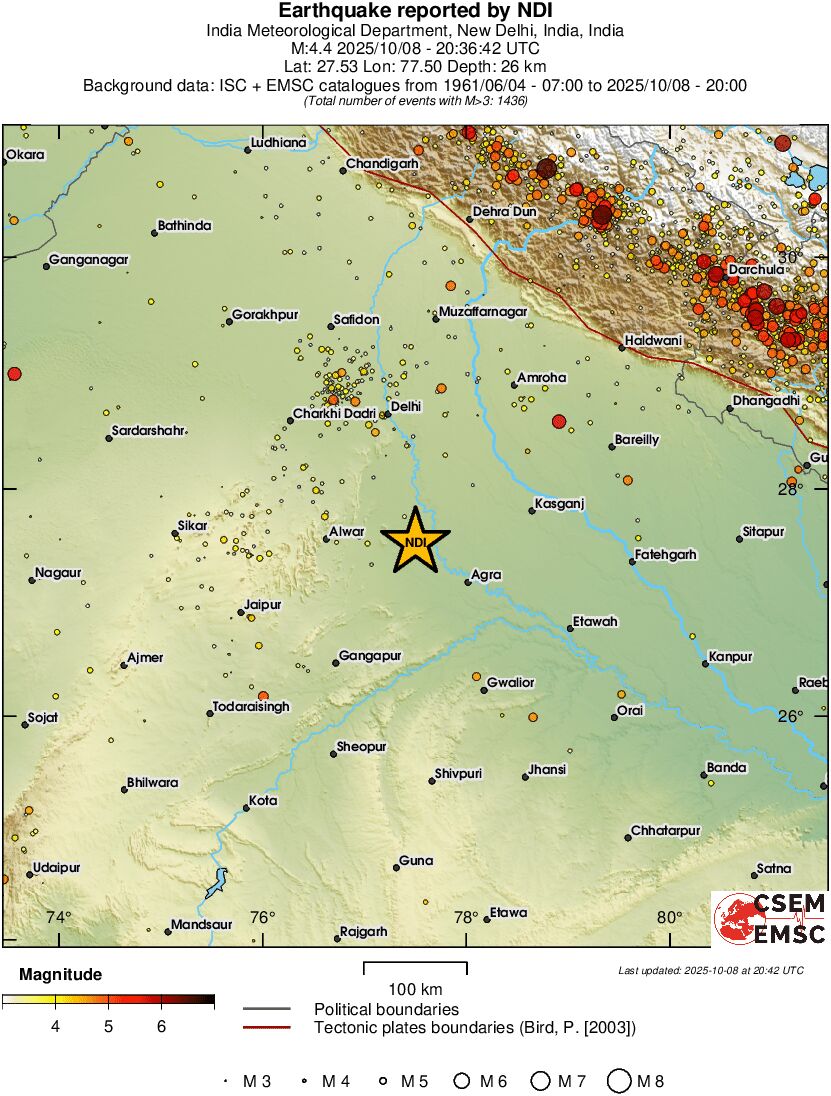regional magnitude historical seismicity