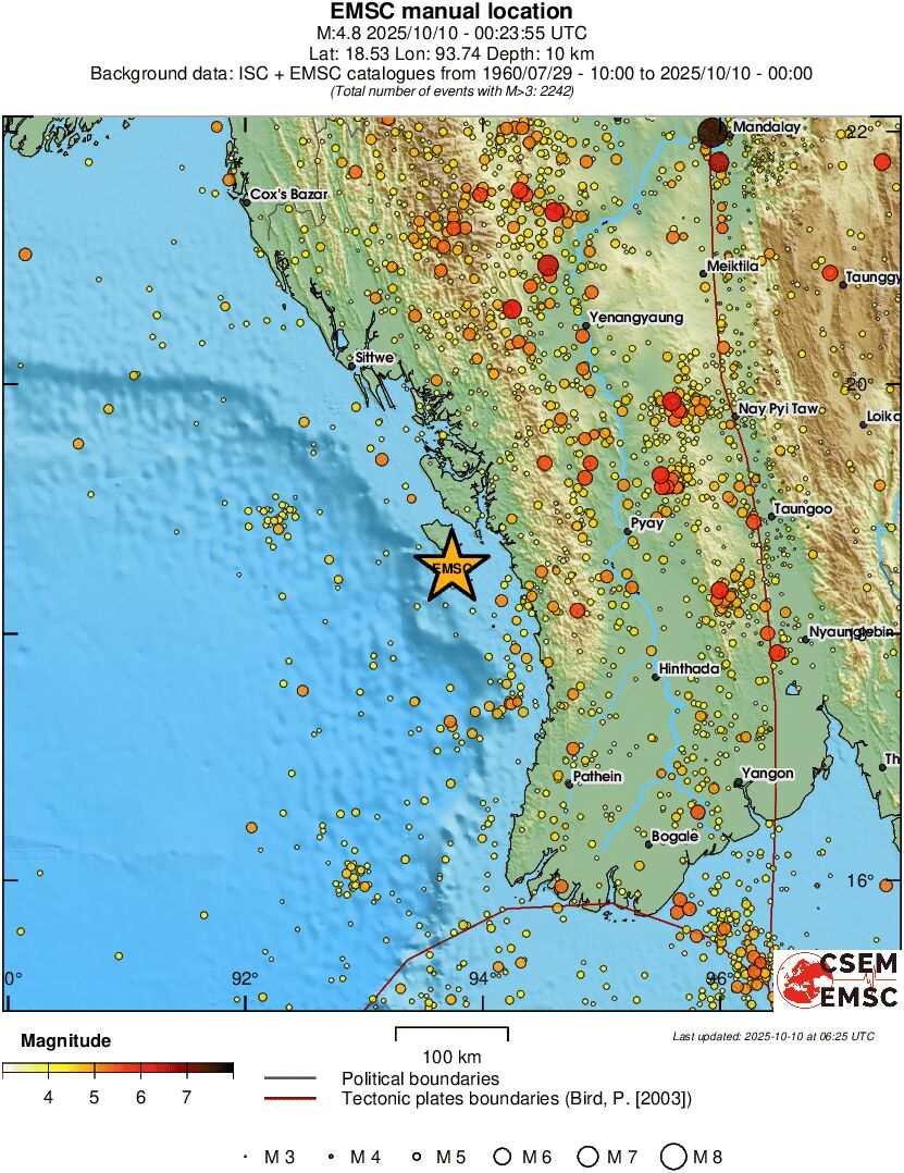 regional magnitude historical seismicity