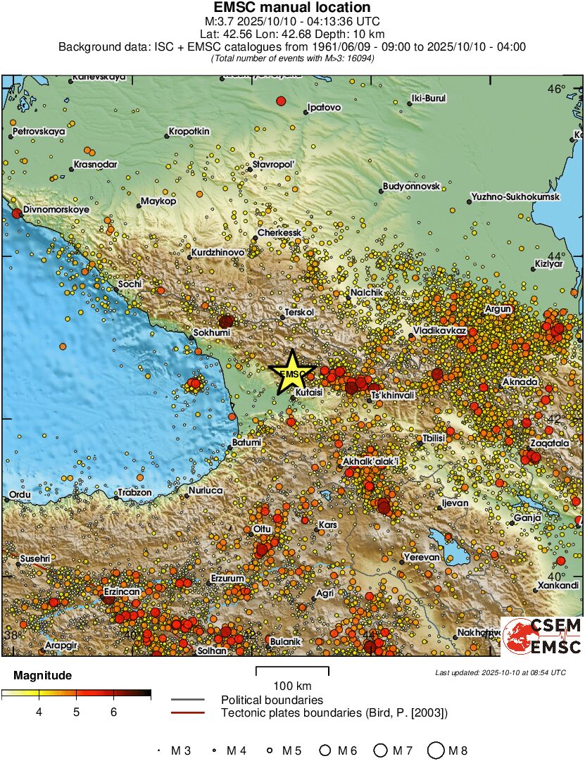 regional magnitude historical seismicity
