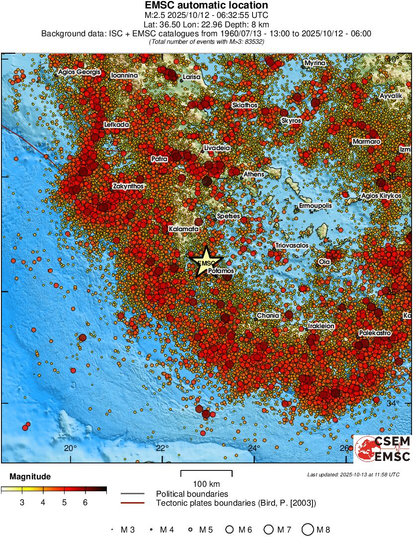 regional magnitude historical seismicity