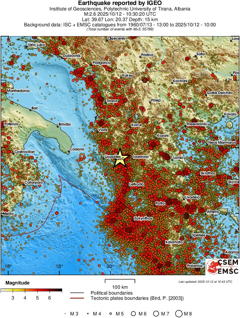 regional magnitude historical seismicity