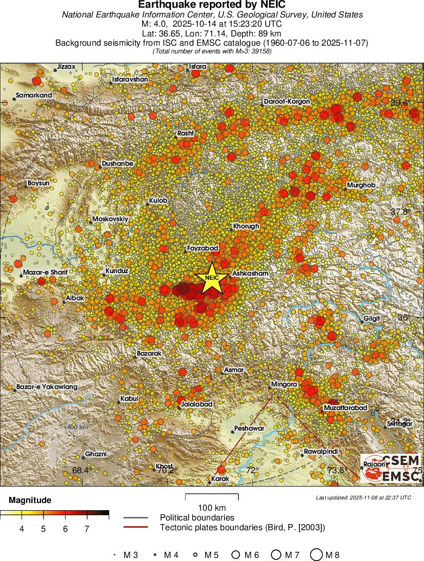 regional magnitude historical seismicity