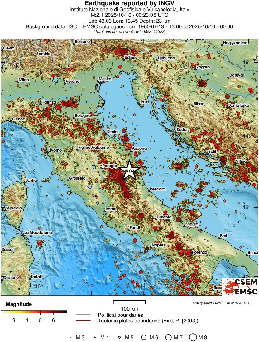 regional magnitude historical seismicity