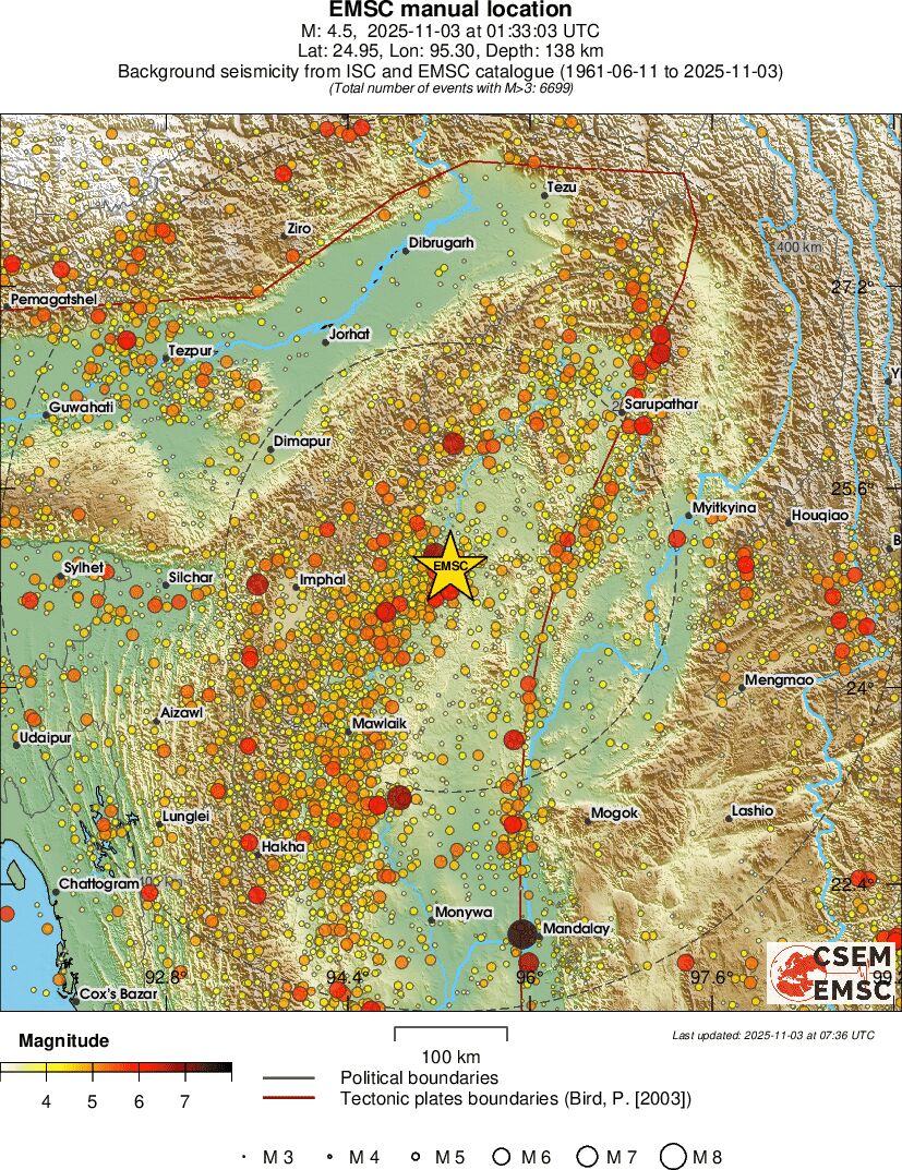 regional magnitude historical seismicity