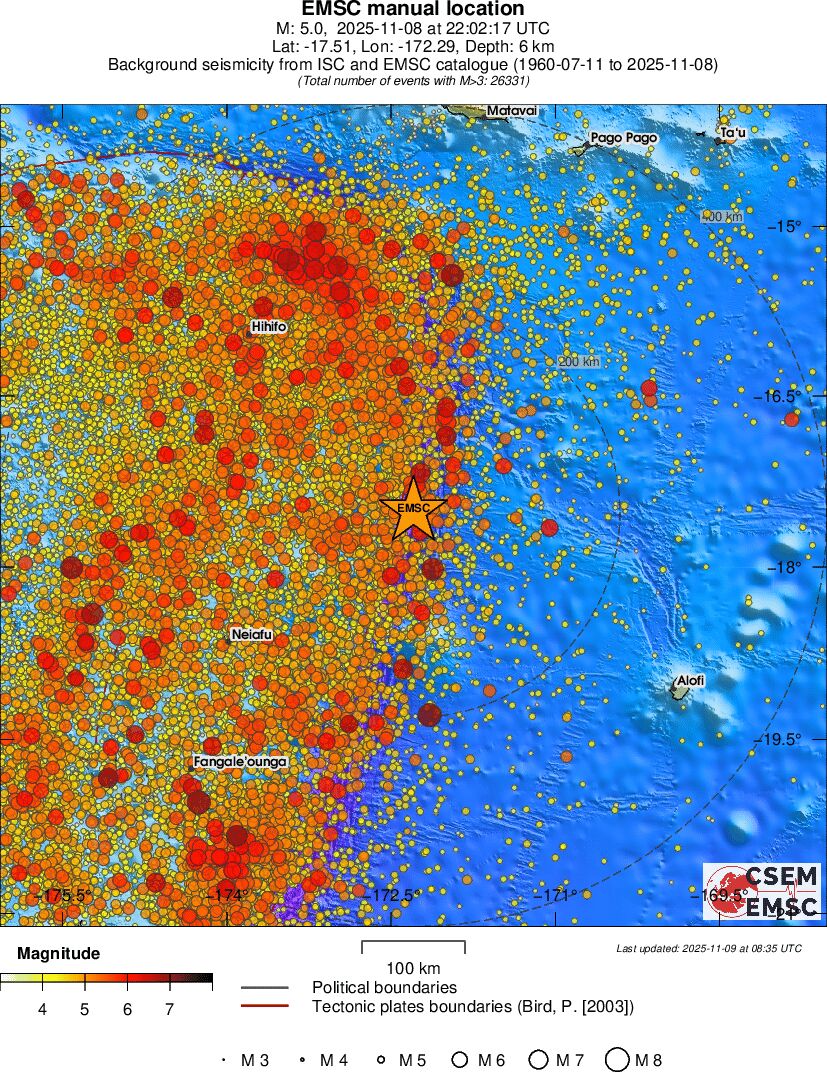 regional magnitude historical seismicity