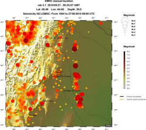 regional magnitude historical seismicity
