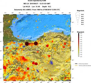 regional magnitude historical seismicity
