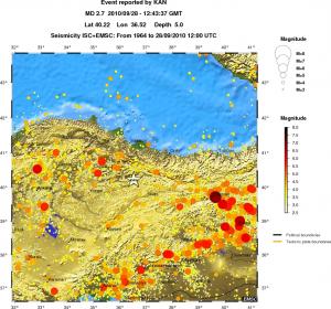 regional magnitude historical seismicity