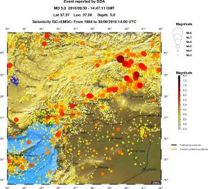 regional magnitude historical seismicity