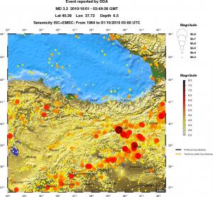regional magnitude historical seismicity