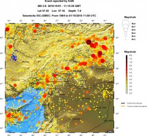 regional magnitude historical seismicity