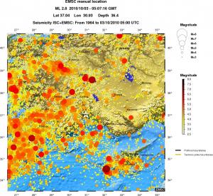 regional magnitude historical seismicity
