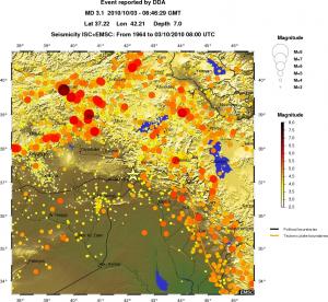 regional magnitude historical seismicity