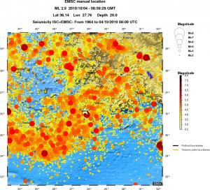 regional magnitude historical seismicity