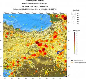regional magnitude historical seismicity