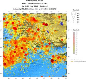 regional magnitude historical seismicity