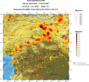 regional magnitude historical seismicity