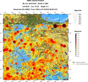 regional magnitude historical seismicity