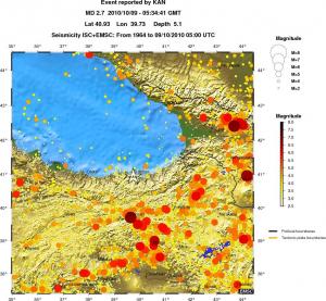 regional magnitude historical seismicity