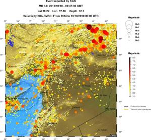 regional magnitude historical seismicity