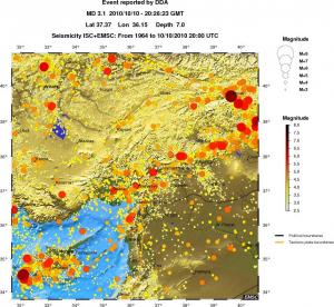 regional magnitude historical seismicity