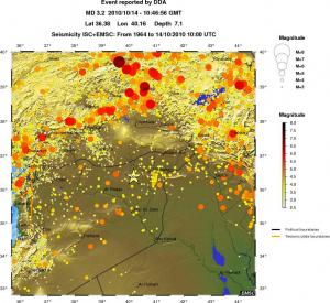 regional magnitude historical seismicity