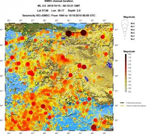 regional magnitude historical seismicity