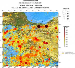 regional magnitude historical seismicity