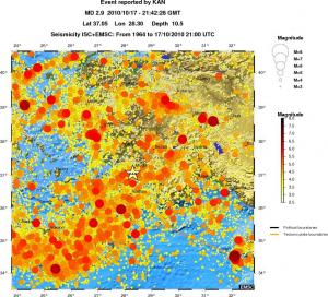 regional magnitude historical seismicity