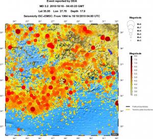 regional magnitude historical seismicity
