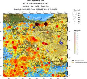 regional magnitude historical seismicity