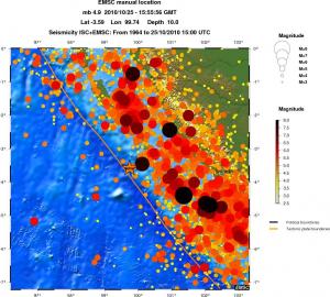 regional magnitude historical seismicity