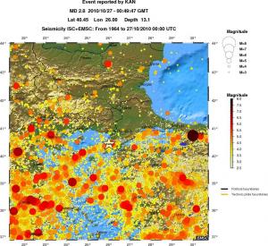 regional magnitude historical seismicity