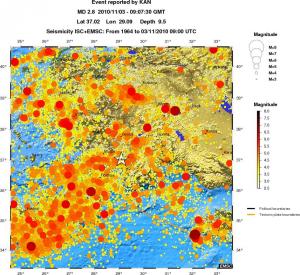 regional magnitude historical seismicity