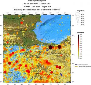 regional magnitude historical seismicity