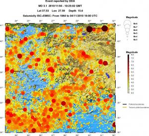 regional magnitude historical seismicity