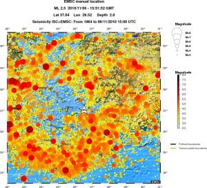 regional magnitude historical seismicity