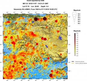 regional magnitude historical seismicity