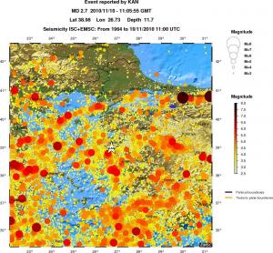 regional magnitude historical seismicity