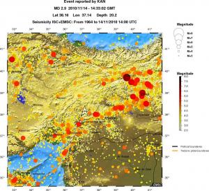 regional magnitude historical seismicity