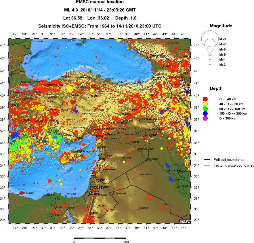 wide historical seismicity
