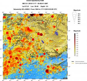 regional magnitude historical seismicity