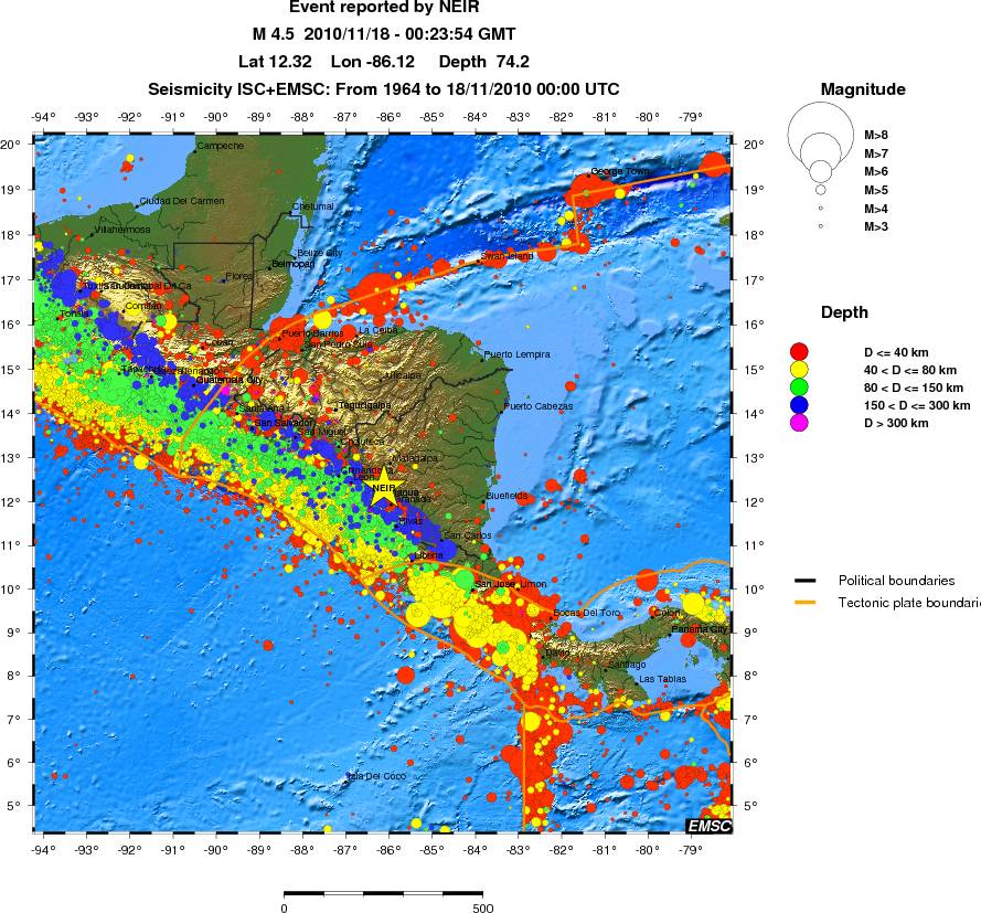 wide historical seismicity