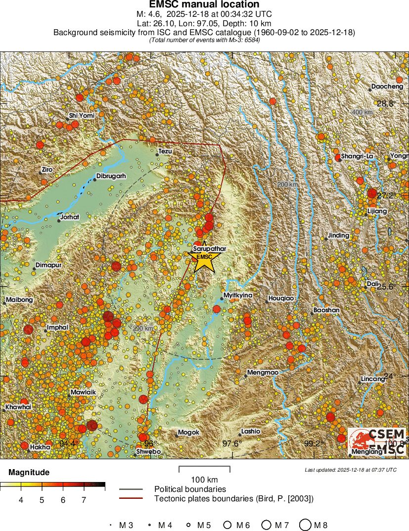 regional magnitude historical seismicity