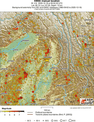 regional magnitude historical seismicity