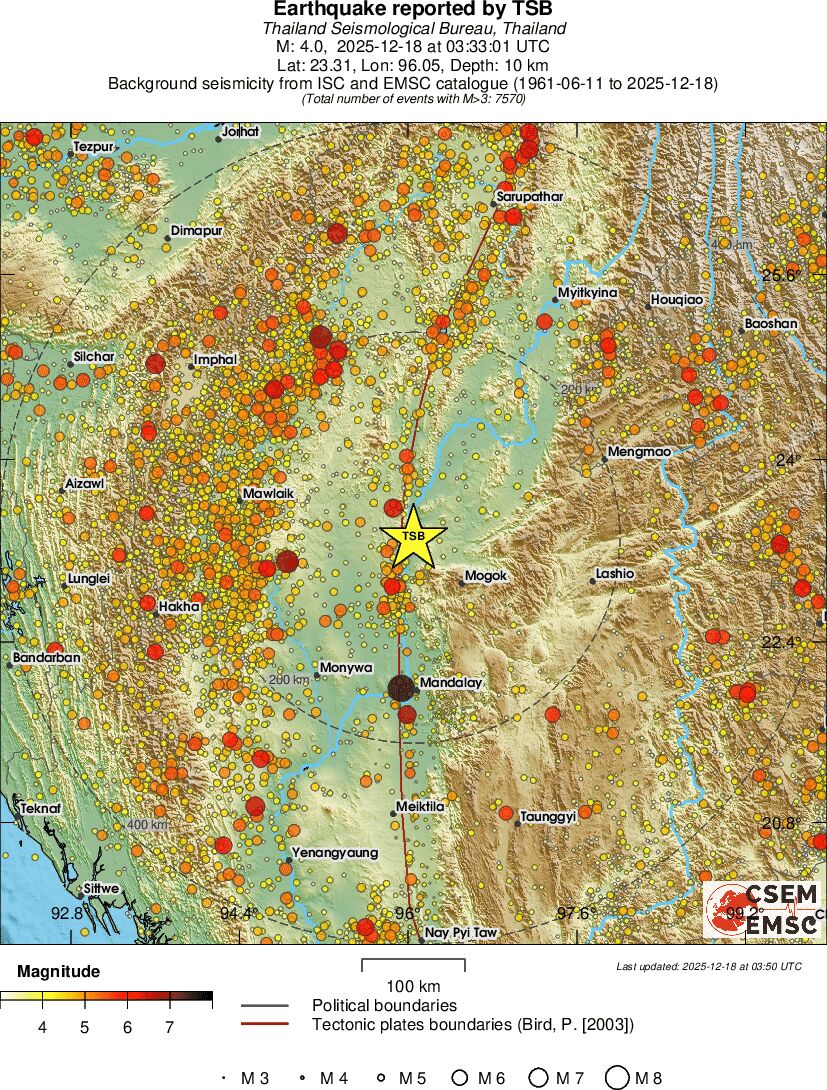 regional magnitude historical seismicity